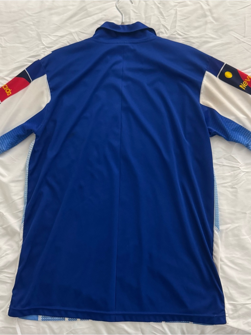 Mendoza Argentina Men's Blue & White Striped Soccer Jersey by Evercool - Picture 2 of 4